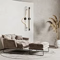 Quiet single sofa 3d model