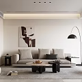 Modern Living Room Interior Design With TV Wall Fireplace Leather Sofa Coffee Table And Rug