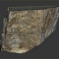 Rough Natural Stone Block With Wood Like Texture And Colorful Stripes