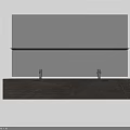 Modern Bathroom Double Sink Vanity With Marble Countertop And Cabinet Storage