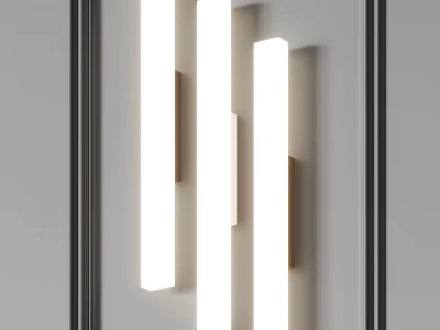 Minimalist Modern Long Strip Wall Lamps for Indoor Living Room Background Wall Lighting 3d model