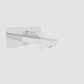 Sleek Modern Bathtub Faucet With Chrome Finish And Wall Mounted Handles