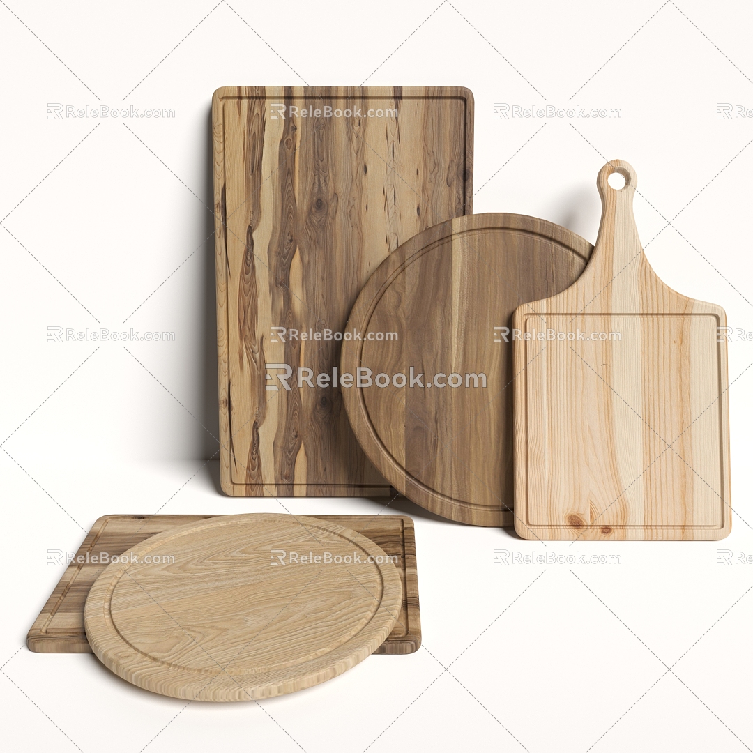 Modern cutting board decorations 3d model