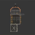 Industrial Tower Equipment With Metal Frame Structure And Mechanical Arm Platform