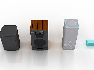 Various Audio Speakers and Headphones with Modern Design Styles and Features 3d model