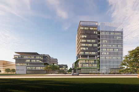 Modern Industrial Park Software Park Office Building 3d model