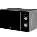 Midea White And Black Microwave Oven With Control Knobs For Kitchen Use 3d model