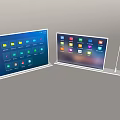 Upgrade screen all-in-one electronic famous brand microphone digital combination 3d model