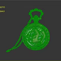 Vintage Bronze Pocket Watch With Gold Chain And Zodiac Decorative Dial