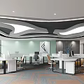 Modern Public Office Space Design With Open Layout Work Desks Office Chairs And Natural Light