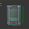 Playback Interactive Electronic Device With Green Screen List Interface Buttons And Stylus Pen 3d model