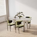 Modern table combination 3d model