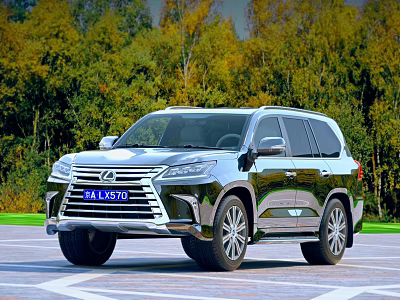 Shiny Black Lexus SUV Parked On Open Ground With Green Forest Background 3d model Shiny Black Lexus SUV Parked On Open Ground With Green Forest Background 3d model