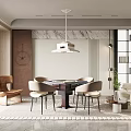 Elegant Modern Hotel Mahjong Room With Mahjong Table Comfortable Chairs And Pendant Light