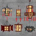 Traditional Chinese Lanterns Decorative Designs With Red Tassels Gold Accents And Intricate Patterns