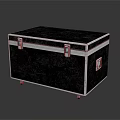 Sturdy Black Hardware Tools Storage Case With Metal Frame Latches Wheels And Hard Shell Design 3d model
