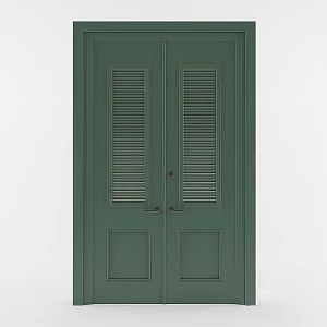 European Door French Door Double Door Entry Door 3d model