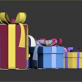 Colorful Gift Boxes With Decorative Ribbons In Various Sizes And Vibrant Colors