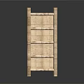 Natural Wooden Multi Tier Storage Shelf With Simple Design For Home Organization