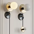 Modern Wall Lamps Design With Spherical Shades And Metal Elements For Home Decor