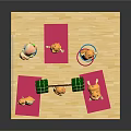 Hamsters Playing on Platform with Pink Mats Green Blocks and Yellow Duck Toy