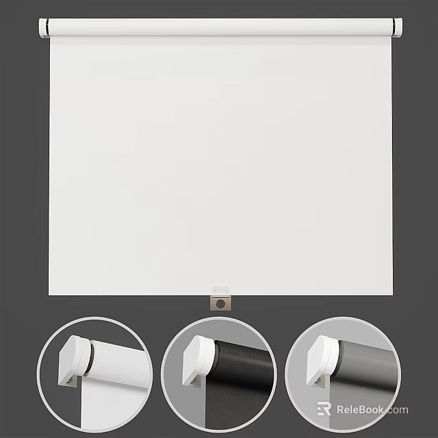 Modern White Black Grey Blinds With Multiple Color Options For Home Windows 3d model 