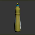 Yellow Plastic Bottle Featuring Sunflower Label And Scenic Design On Container
