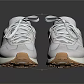 White Casual Sneakers With Laces And Brown Sole For Daily Wear