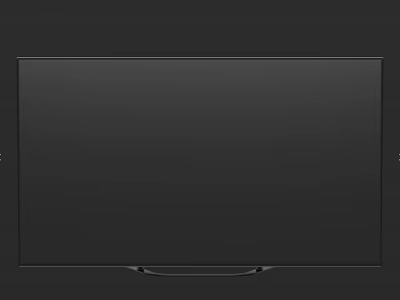 Modern Black Flat Screen Television With Sleek Design And Stable Base Stand 3d model