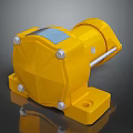 Yellow Heavy Duty Industrial Safety Switch With Square Base Metal Screws And Transparent Window