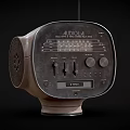 Vintage Audio Radio Speaker With Classic Knobs Dial And Retro Design