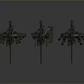 laser tower turret turntable sci-fi tower defense game tower defense sci-fi turret game turret game turret 3d model