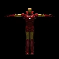 Detailed Iron Man Action Figure With Red And Gold Armor And Chest Reactor