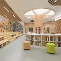 Library Book Bar Reading Room Library 3d model