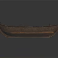 Classic Handcrafted Wooden Boat With Wooden Seats And Single Oar