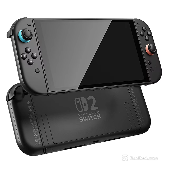 Nintendo Switch Entertainment Appliance With Modern Handheld Console And Wireless Controller Design 3d model 
