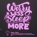 Casual Handwritten Style Neon Lamp Combination With Small Black Box Panel