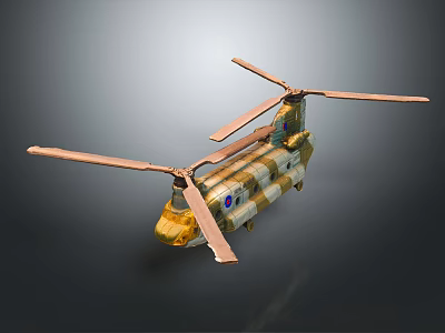 modern helicopter boeing transport helicopter 3d model