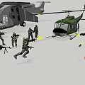 Modern Helicopter 3d model