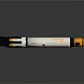 Gray And Orange Missile With Tail Fins Marked 8826 3D Rendered Model