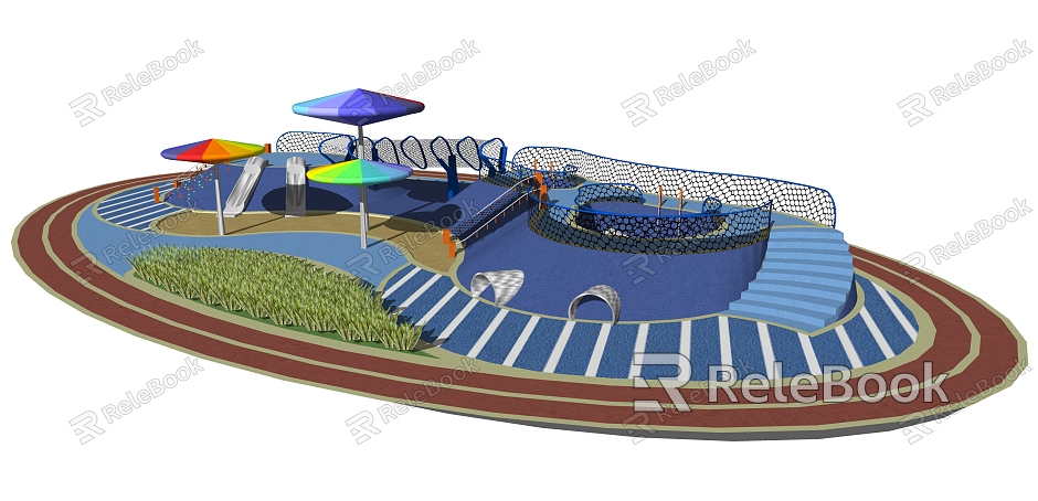 Modern play equipment children's activity field model