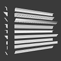 Different Styles of White Plaster Moldings with Ornate and Simple Designs for Home Decor
