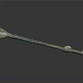 Ancient Bronze Sculpture With Elongated Shape And Carved Decorative Details