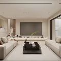 Modern Tea Room Interior With Minimalist Design Furniture And Greenery
