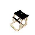 Wooden Frame Fitness Equipment With Black Padded Seat And Backrest For Training