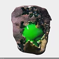 Natural Jade Rough Gemstone With Vibrant Green Interior For Jewelry Crafting