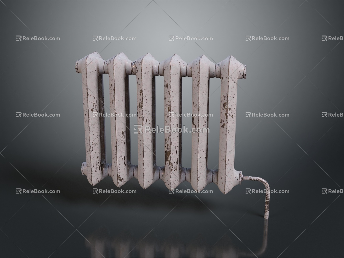 Heater furnace water heater heating electric heater radiator old radiator heating equipment 3d model