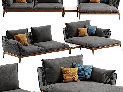 Modern Leisure Sofa Combination Modern Leisure Sofa Living Room Sofa Multi-person Sofa Pillow Home Furniture Simple model