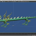 Turquoise Mythical Dragon 3D Model With Golden Accents And Detailed Scales