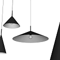 Modern Minimalist Pendant Lights With Conical and Dome Shaped Black White Design